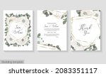vector floral invitation... | Shutterstock .eps vector #2083351117
