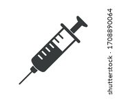 syringe icon vector. doctors... | Shutterstock .eps vector #1708890064