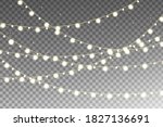 realistic christmas lights... | Shutterstock .eps vector #1827136691