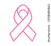 vector pink ribbon cross breast ... | Shutterstock .eps vector #1938484861
