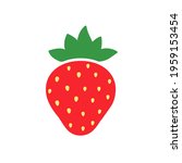 red strawberry fruit leave... | Shutterstock .eps vector #1959153454