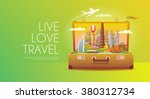 trip to asia. travel to asia.... | Shutterstock .eps vector #380312734