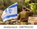 Israeli soldier stands in a...