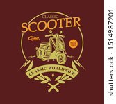 classic scooter vintage . vector | Shutterstock .eps vector #1514987201