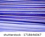 Small photo of long thine metal violet tubes as horizontal lines pattern