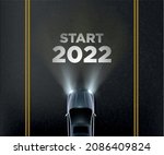 New Year 2022 Concept With Car...