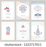 elegant vertical winter... | Shutterstock .eps vector #1223717011