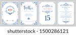 ornate wedding invitation  menu ... | Shutterstock .eps vector #1500286121