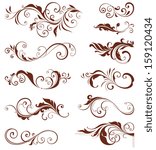 vector swirl ornate motifs.... | Shutterstock .eps vector #159120434