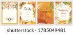 thanksgiving cards. set of... | Shutterstock .eps vector #1785049481