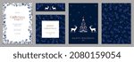corporate holiday cards with... | Shutterstock .eps vector #2080159054