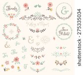 wedding graphic set with swirls ... | Shutterstock .eps vector #275335034
