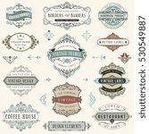 vintage ornate labels  signs ... | Shutterstock .eps vector #530549887