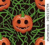 seamless halloween with... | Shutterstock .eps vector #1482115754