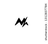 m abstract logo icon vector | Shutterstock .eps vector #1312837784