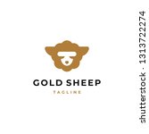 gold sheep logo | Shutterstock .eps vector #1313722274