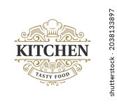 kitchen restaurant vintage... | Shutterstock .eps vector #2038133897