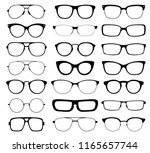 different glasses in a flat... | Shutterstock .eps vector #1165657744