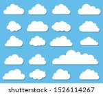 cloud icon. set of clouds in a... | Shutterstock .eps vector #1526114267