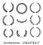 set of various laurel wreaths.... | Shutterstock .eps vector #1581078217
