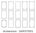 decorative frames set. vercor... | Shutterstock .eps vector #1609375051