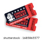 Cinema Ticket. Realistic Ticket ...