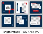 editable modern minimal square... | Shutterstock .eps vector #1377786497