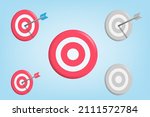 3d cartoon style of dartboard... | Shutterstock .eps vector #2111572784