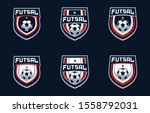 futsal team sport logo design | Shutterstock .eps vector #1558792031