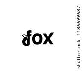 fox tail logo icon designs... | Shutterstock .eps vector #1186699687