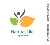 natural life logo vector icon... | Shutterstock .eps vector #1596392461