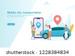 mobile city transportation... | Shutterstock .eps vector #1228384834