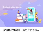 online podcast course vector... | Shutterstock .eps vector #1247446267