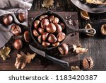 Roasted Chestnuts Served In A...