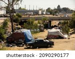 View Of A Homeless Encampment...