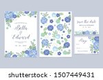 wedding floral invitation card... | Shutterstock .eps vector #1507449431