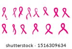 pink ribbon symbol for breast... | Shutterstock .eps vector #1516309634