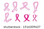 pink ribbon symbol for breast... | Shutterstock .eps vector #1516309637