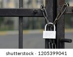 Prison Gate Locked Chain....