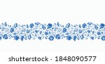 vector classic porcelain blue... | Shutterstock .eps vector #1848090577