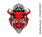 iron bull logo | Shutterstock .eps vector #1761693347