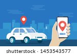 car sharing service app... | Shutterstock .eps vector #1453543577