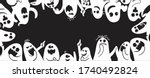 monochrome ghost apparition... | Shutterstock .eps vector #1740492824