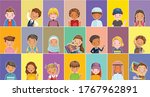 child vector set of kids.... | Shutterstock .eps vector #1767962891