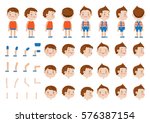  boys character creation set.... | Shutterstock .eps vector #576387154