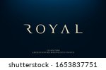 royal  an elegant alphabet font ... | Shutterstock .eps vector #1653837751