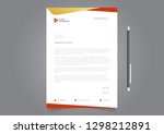 letterhead design template | Shutterstock .eps vector #1298212891