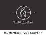 fq handwriting logo with circle ... | Shutterstock .eps vector #2175309647