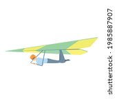 Motor Hang Glider Icon. Cartoon ...