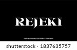 luxury modern font alphabet... | Shutterstock .eps vector #1837635757
